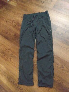Womens Lululemon Dance Studio Pants Size 6 Dark Gray Grey Lined